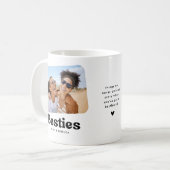 Besties Personalized Friendship Gift Kaffeetasse (Vorderseite Links)