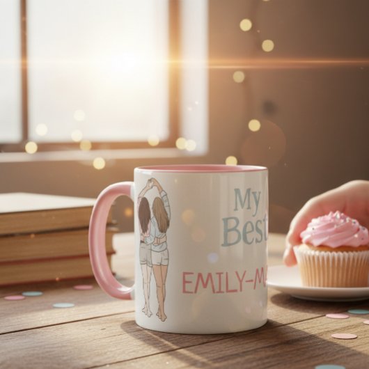 Besties Personalized Mug A Perfect Gift with a Pe Tasse