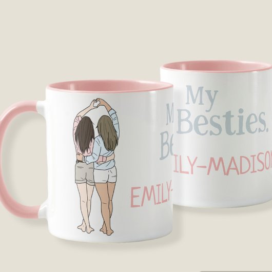 Besties Personalized Mug A Perfect Gift with a Pe Tasse
