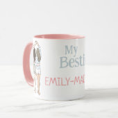 Besties Personalized Mug A Perfect Gift with a Pe Tasse (Vorderseite Links)