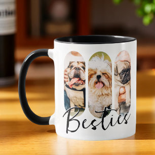 Besties Pet Simple Modern Playa Drei Foto Tasse