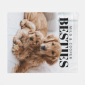 Besties Pets PhotoPop Fleecedecke (Vorderseite (Horizontal))