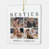 Besties Photo Collage Friendship Keepsake Gift Keramikornament (Links)