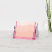 Besties Pink Doll geklappt Danke Karte (Rückseite)