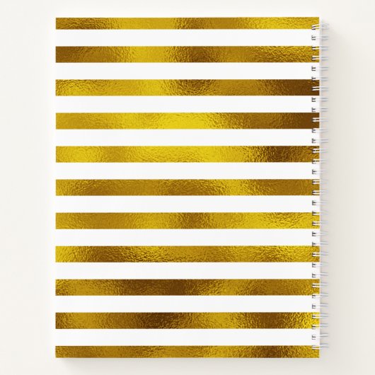 Besties Pink Flamingos Gold Weiße Streifen Custom Notizblock (Rückseite)