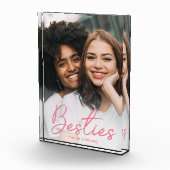 Besties Pink Script Custom Fotoblock (Rechts)