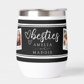 Besties Polaroid Photo Collage Wine Tumbler (Links)