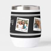 Besties Polaroid Photo Collage Wine Tumbler (Rückseite)