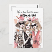 Besties Postcard Postkarte (Vorne/Hinten)