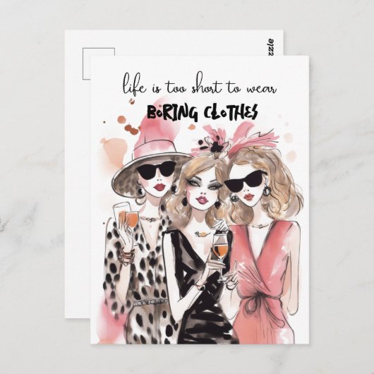 Besties Postcard Postkarte (Vorne/Hinten)