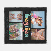 Besties Retro 4 Foto Best Friends Fleece Blanket (Vorderseite (Horizontal))