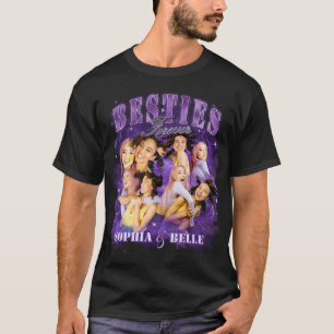 Besties Retro-Bootleg-Fotos Rap-Shirt Lila Y2K T-Shirt