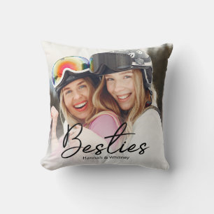 Besties Schriftart individuelles Foto Kissen