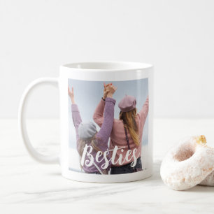 Besties Schriftzug Freunde Andenken Foto Kaffeetasse