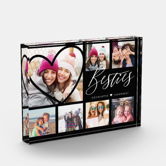 Besties Script 7 Foto Best Friends Collage Heart (Links)