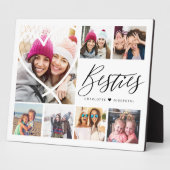 Besties Script 7 Foto Best Friends Collage Heart Fotoplatte (Seite)