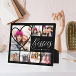 Besties Script 7 Foto Best Friends Collage Heart Fotoplatte<br><div class="desc">Ein besonderes, unvergessliches Plakatgeschenk für Fotos. Das Design verfügt über sieben Foto Raster Collage Layout, um Ihre eigenen Freunde Fotos zeigen. "Besties" wird in stilvoller Typografie gezeigt. Über einem der Foto wird eine schlichte Herzform angezeigt. Schicken Sie sich und Ihrem besten Freund ein unvergessliches und besonderes Geschenk, das Sie beide...</div>