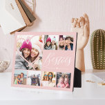 Besties Script 7 Foto Best Friends Collage Heart Fotoplatte<br><div class="desc">Ein besonderes, unvergessliches Plakatgeschenk für Fotos. Das Design verfügt über sieben Foto Raster Collage Layout, um Ihre eigenen Freunde Fotos zeigen. "Besties" wird in stilvoller Typografie gezeigt. Über einem der Foto wird eine schlichte Herzform angezeigt. Schicken Sie sich und Ihrem besten Freund ein unvergessliches und besonderes Geschenk, das Sie beide...</div>