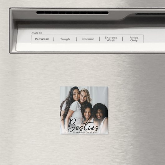 Besties Script Custom Foto Magnet (In Situ (Geschirrspüler))
