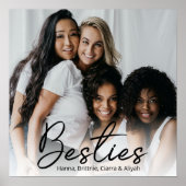 Besties Script Custom Foto Poster (Vorne)