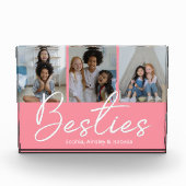 Besties Script Custom Pink Fotoblock (Vorderseite)