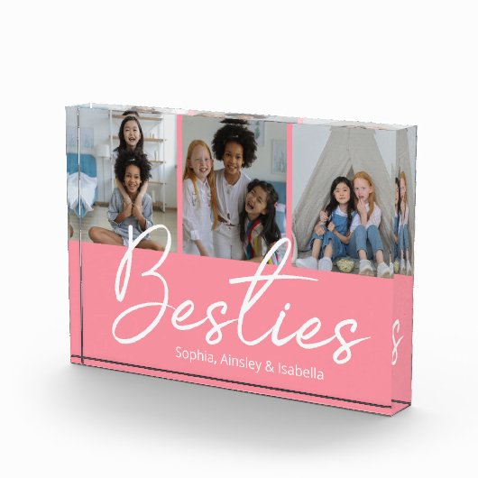 Besties Script Custom Pink Fotoblock (Rechts)