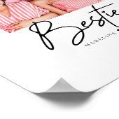 Besties Script Foto Best Friends Heart Poster (Ecke)