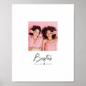 Besties Script Foto Best Friends Herzlich Willkomm Poster (Vorne)