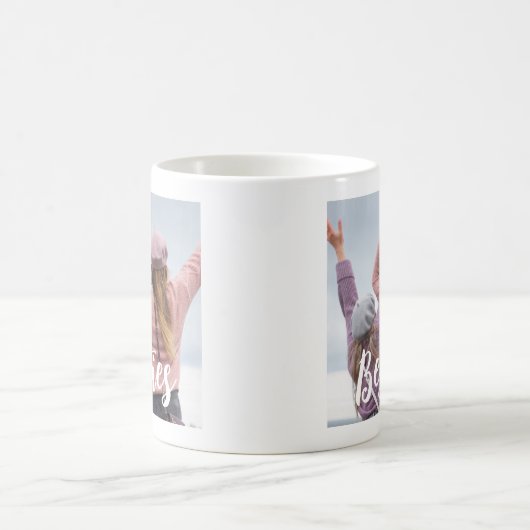 Besties Script Friends Keepsake Photo Kaffeetasse (Mittel)