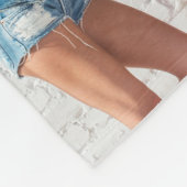 Besties Script Geschenk für Freunde Foto Collage Fleecedecke (Ecke)