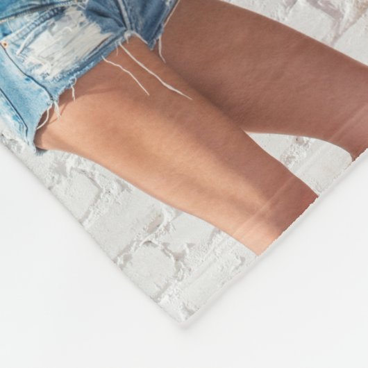 Besties Script Geschenk für Freunde Foto Collage Fleecedecke (Ecke)