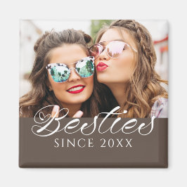 ‚Besties Since‘ Custom Foto Chic Magnet