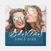‚Besties Since‘ Custom Foto Chic Magnet (Vorne)
