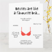 Besties sind wie ein beliebter BH, Bestie Birthday Karte (Gelbe Blume)