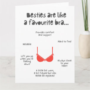 Besties sind wie ein Lieblings-BH, Beste Freundin  Karte