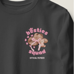 BESTIES SQUAD Western Cowgirl Coquette Pocket Sweatshirt