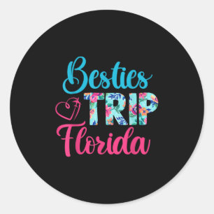 Besties Trip Florida Urlaub Matching Best Friend Runder Aufkleber