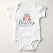 Besties wie unsere Mamas Custom Boho Matching Baby Strampler (Vorderseite)