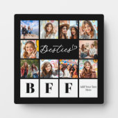 Besties zehn Foto Collage Modernes Script BBF Fotoplatte (Vorderseite)