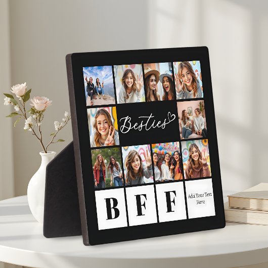 Besties zehn Foto Collage Modernes Script BBF Fotoplatte