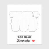 BESTIMMT AUF COOLEN, KUNDENBEWEGLICHEN WEISSEN TEX AUFKLEBER (Blatt)