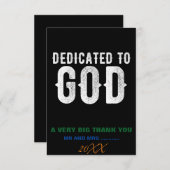 BESTIMMT AUF COOLEN, KUNDENBEWEGLICHEN WEISSEN TEX DANKESKARTE (Vorne/Hinten)