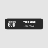 BESTIMMT AUF COOLEN, KUNDENBEWEGLICHEN WEISSEN TEX NAMENSSCHILD (Vorderseite)