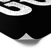 BESTIMMT AUF COOLEN, KUNDENBEWEGLICHEN WEISSEN TEX POSTER (Ecke)