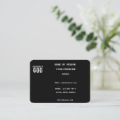 BESTIMMT AUF COOLEN, KUNDENBEWEGLICHEN WEISSEN TEX VISITENKARTE (Stehend Vorderseite)