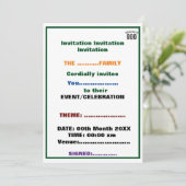 BESTIMMT AUF COOLEN KUNDENSCHWARZTEXT EINLADUNG (Stehend Vorderseite)