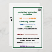 BESTIMMT AUF COOLEN KUNDENSCHWARZTEXT EINLADUNG (Vorne/Hinten)