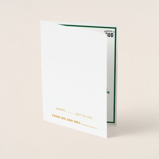 BESTIMMT AUF COOLEN KUNDENSCHWARZTEXT FOLIENKARTE (Vorderseite)