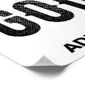 BESTIMMT AUF COOLEN KUNDENSCHWARZTEXT POSTER (Ecke)