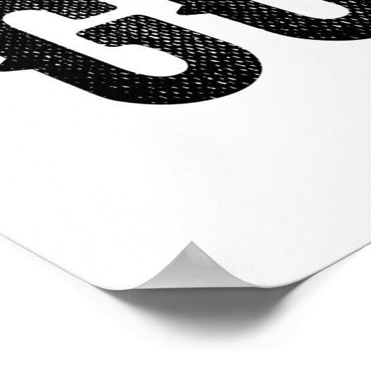 BESTIMMT AUF COOLEN KUNDENSCHWARZTEXT POSTER (Ecke)